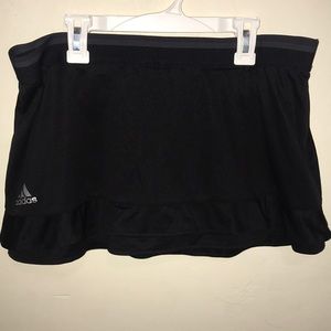 black adidas tennis skirt